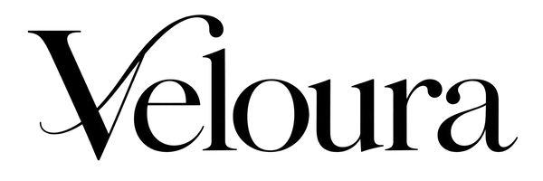Veloura wordmark with emphasized V